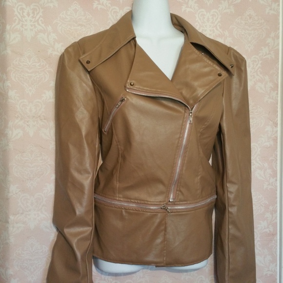 New Light‎ Womens Moto Jacket Vogue Lapel Long - Picture 2 of 8